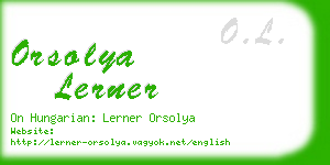 orsolya lerner business card